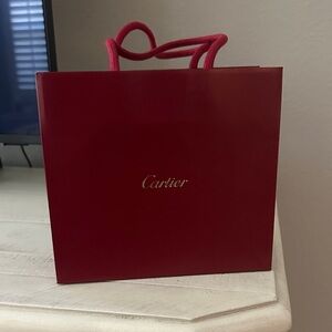 Cartier Deep Red shopping bag - empty